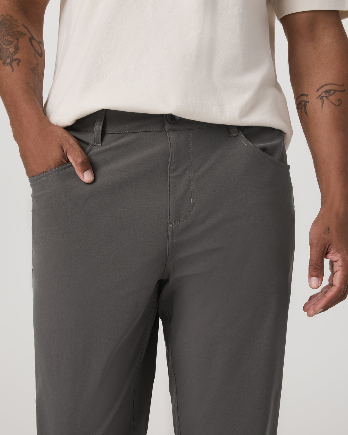 Men Vuori Meta Pant Classic Fit 32" Men's Warm Grey 5-Pocket Pants