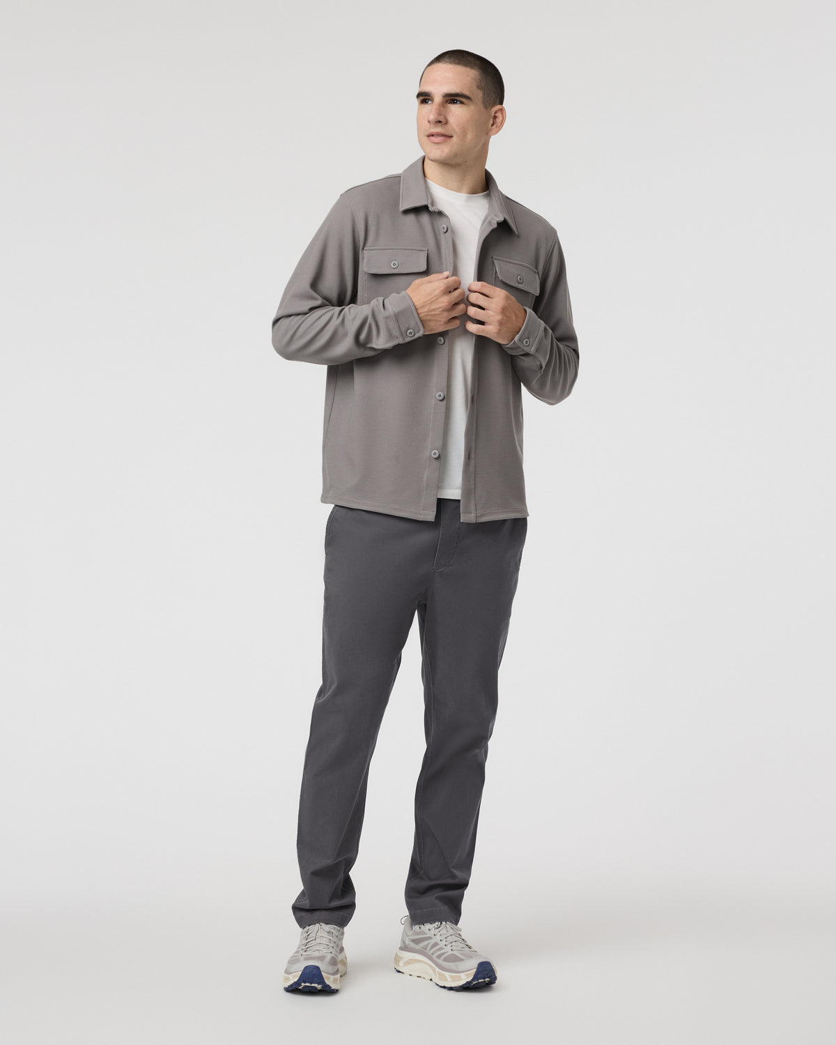 Men Vuori Fletcher Elastic Waist Pant Athletic Slim Fit 30" Dark Pewter
