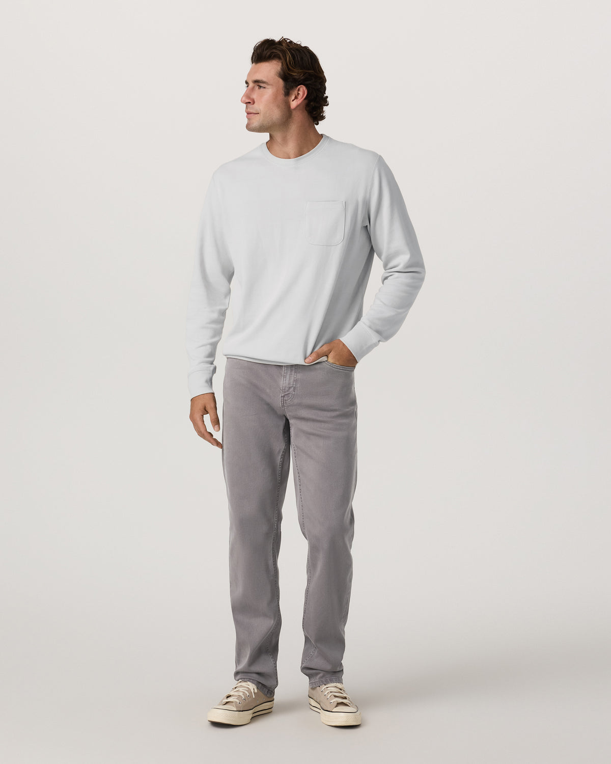 Men Vuori Benton Stretch Twill Pant Classic Fit 30" Cavern Grey Jeans