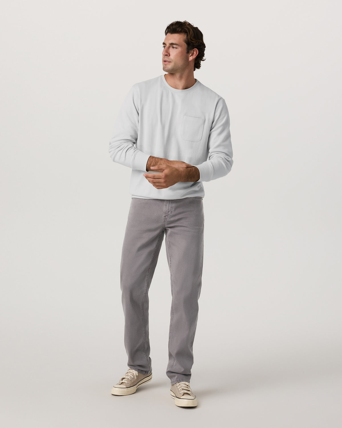 Men Vuori Benton Stretch Twill Pant Classic Fit 30" Cavern Grey Jeans
