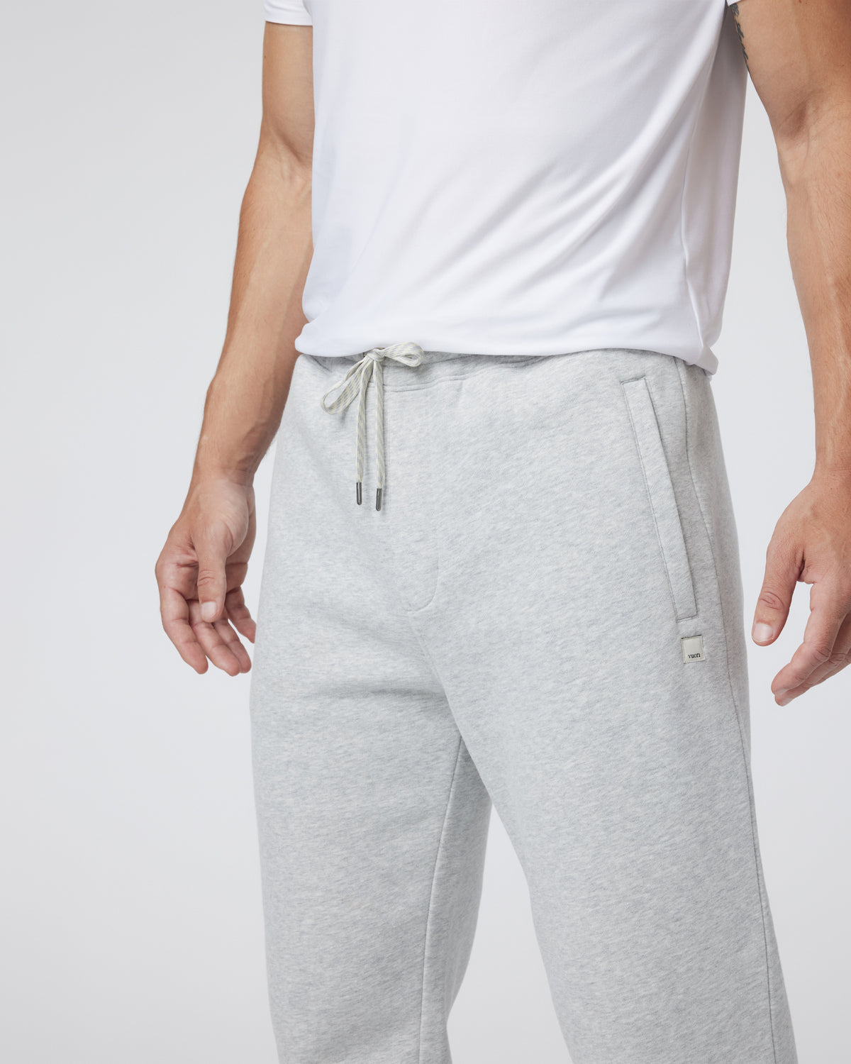 Men Vuori Seaside Sweatpant 28" Men's Light Heather Grey Sweatpant