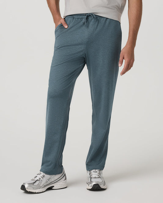 Men Vuori Men's Sunday Performance Track Pant 30" Blue Sea Heather| Vuori