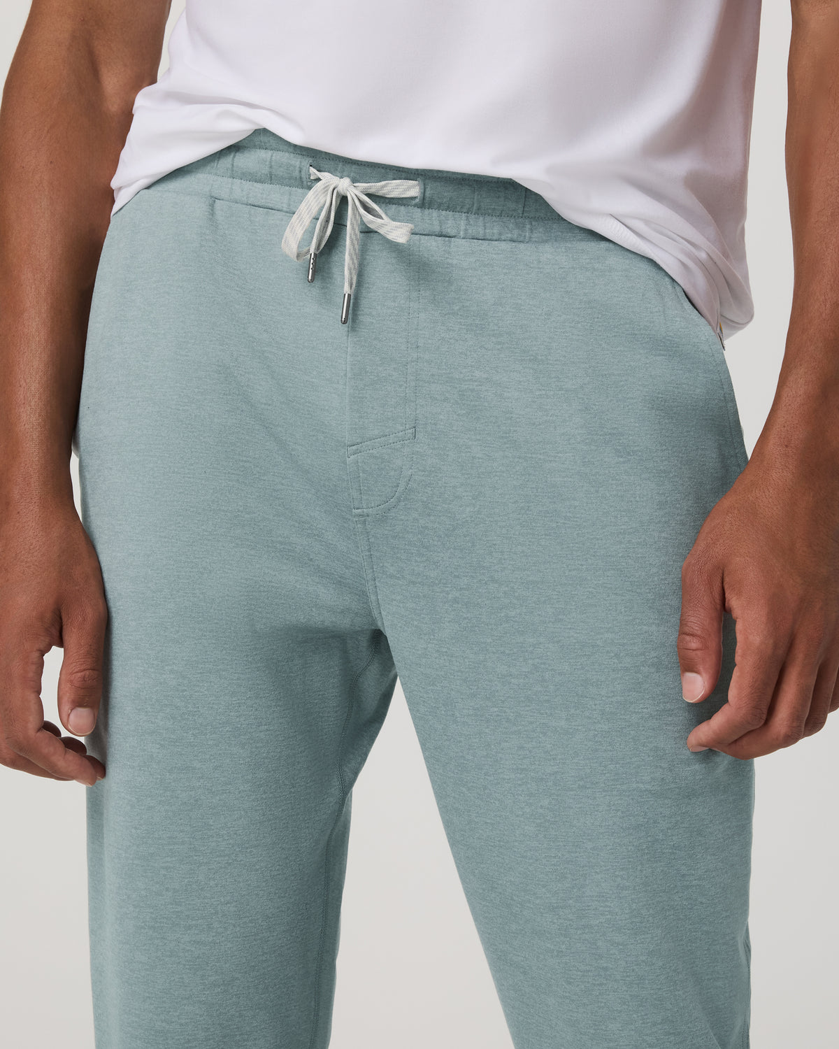 Men Vuori Ponto Performance Pant 30" Misty Blue Heather Sweatpant