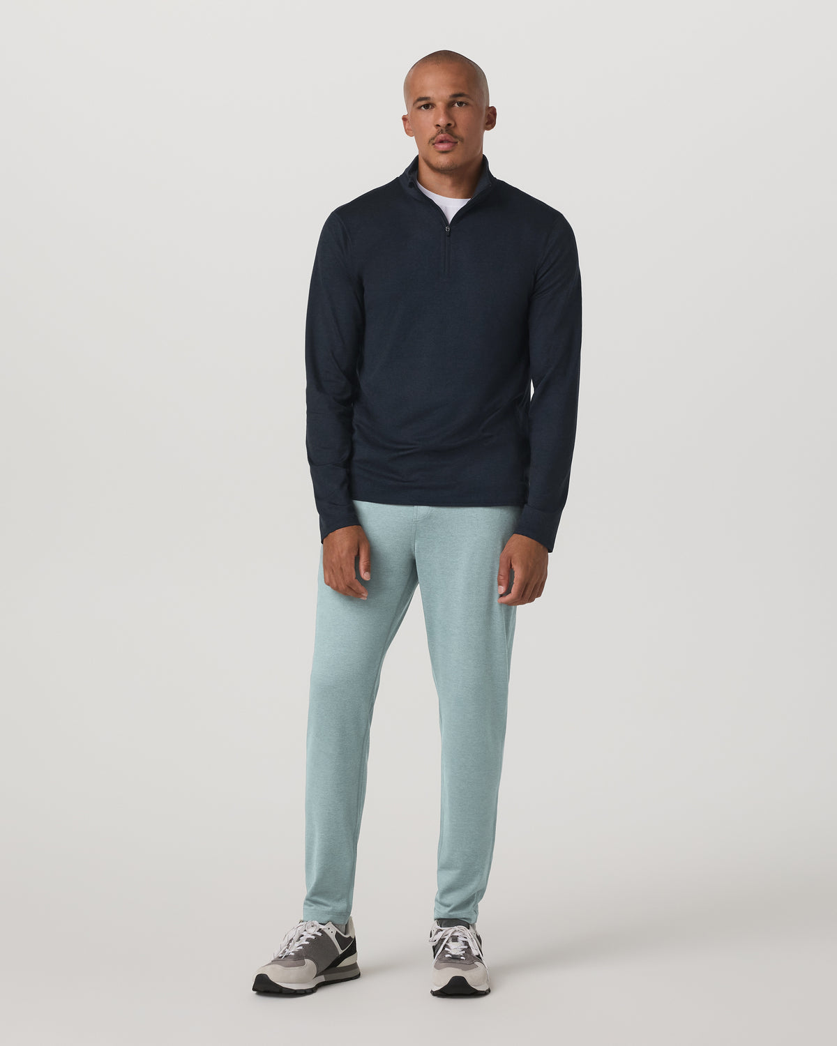 Men Vuori Ponto Performance Pant 30" Misty Blue Heather Sweatpant
