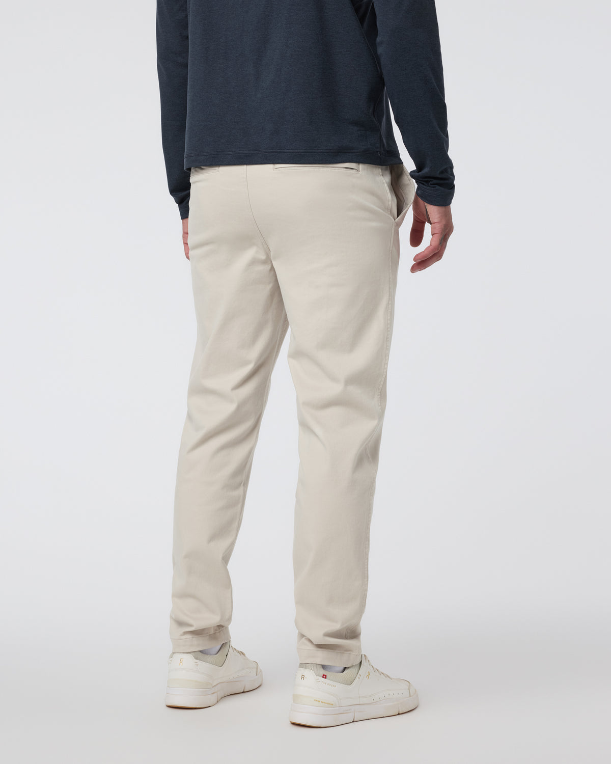 Men Vuori Fletcher Elastic Waist Pant Athletic Slim Fit 30" Oatmeal