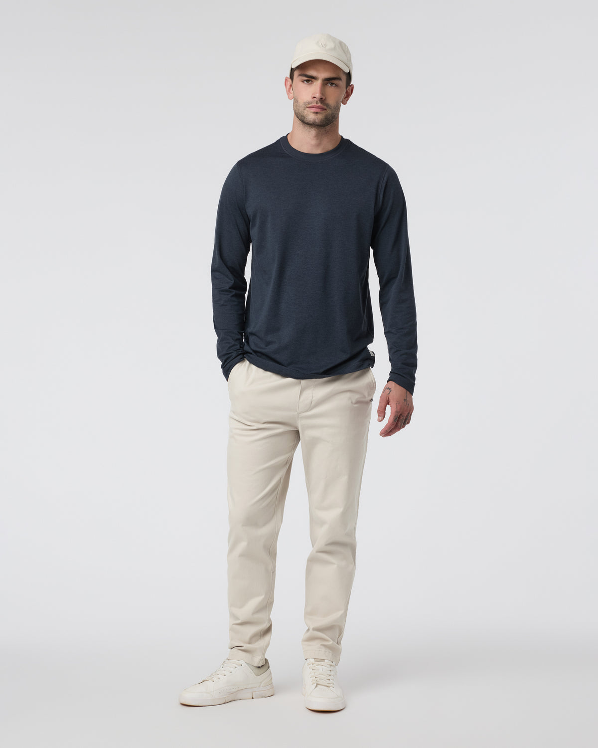 Men Vuori Fletcher Elastic Waist Pant Athletic Slim Fit 30" Oatmeal