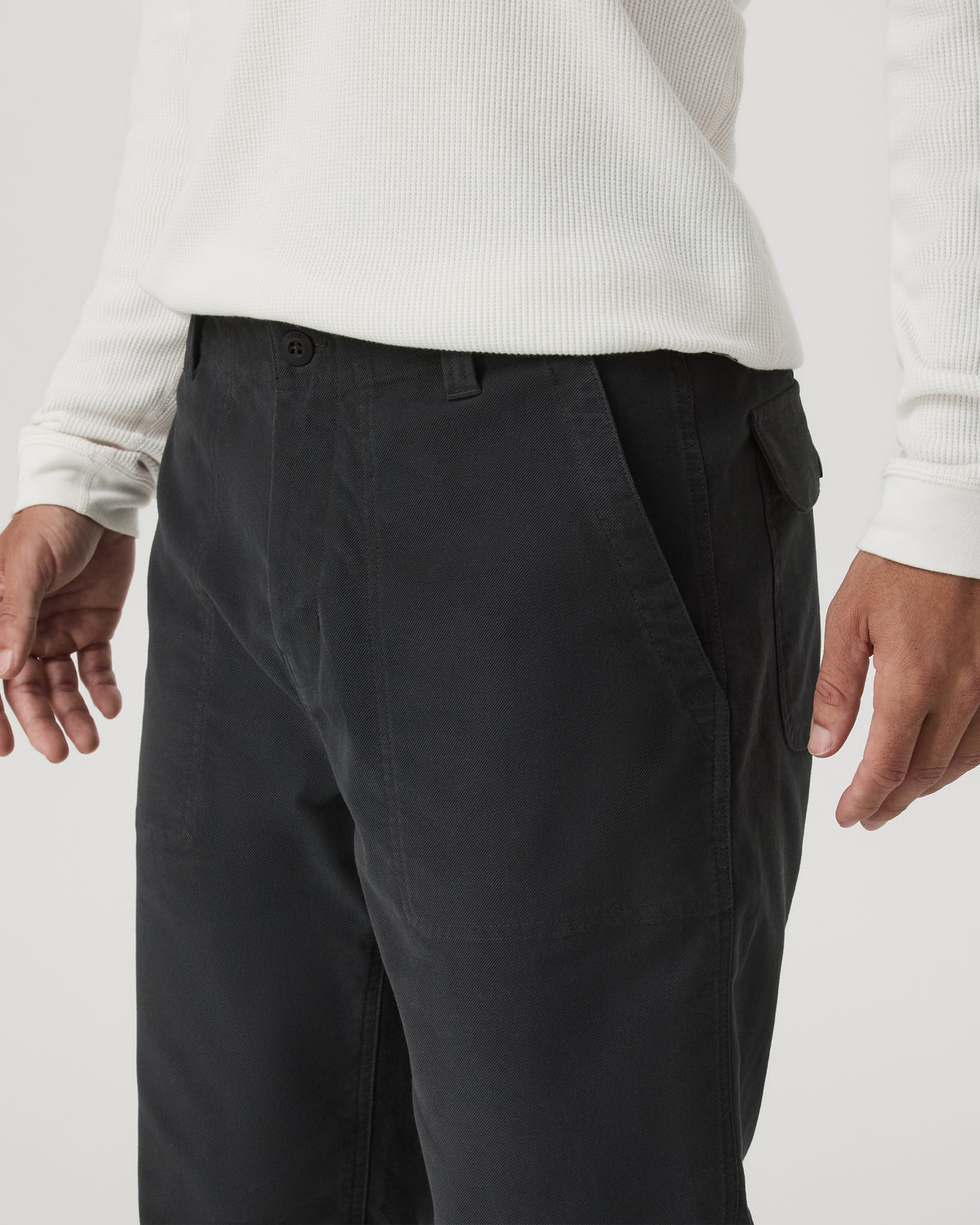 Men Vuori Ridge Pant Classic Fit Washed Black Casual Utility Pants
