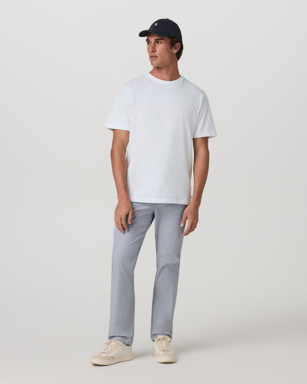 Men Vuori Cascade Elastic Waist Trouser Classic Fit 30" Heather Grey