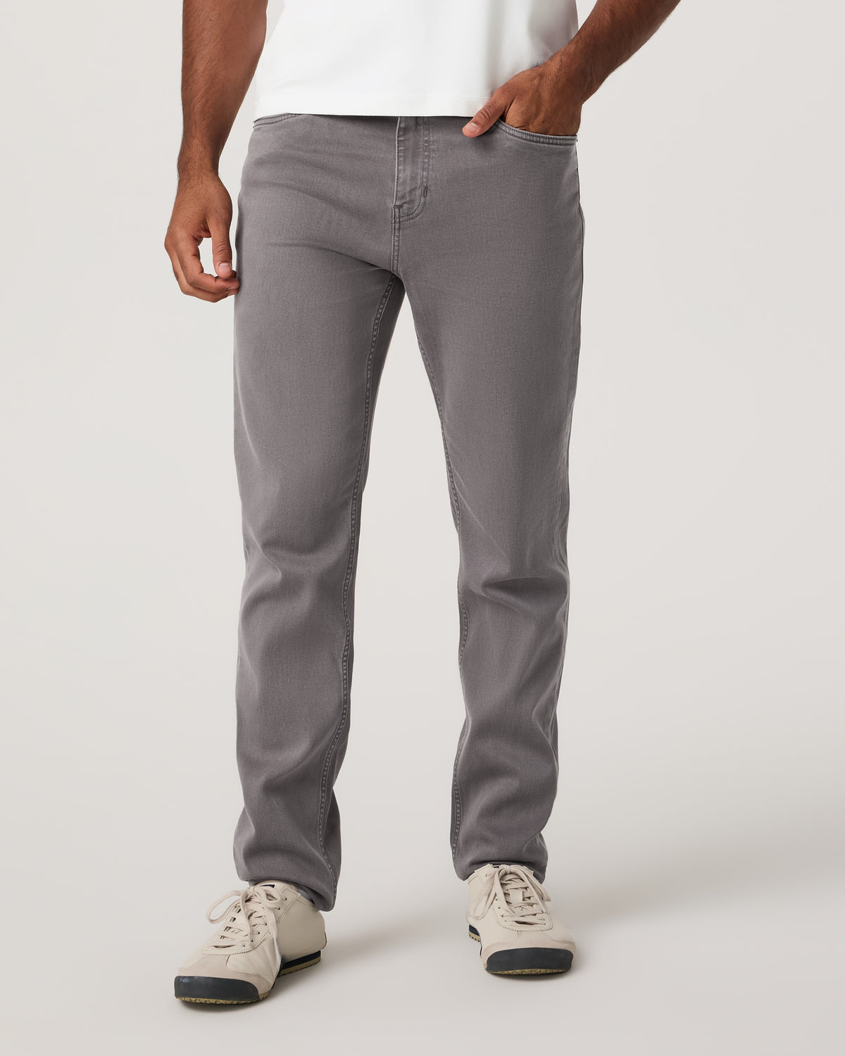 Men Vuori Benton Stretch Twill Pant Athletic Slim Fit 30" Cavern Grey
