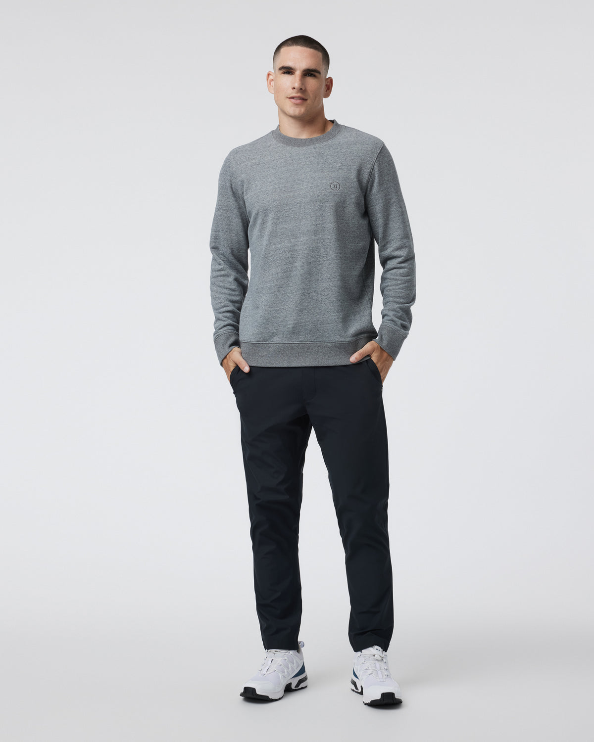 Men Vuori Meta Elastic Waist Pant Black 5-Pocket Stretch Pants