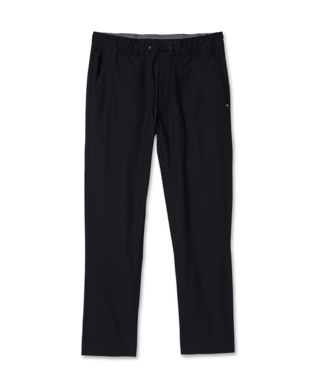Men Vuori Meta Elastic Waist Pant Black 5-Pocket Stretch Pants