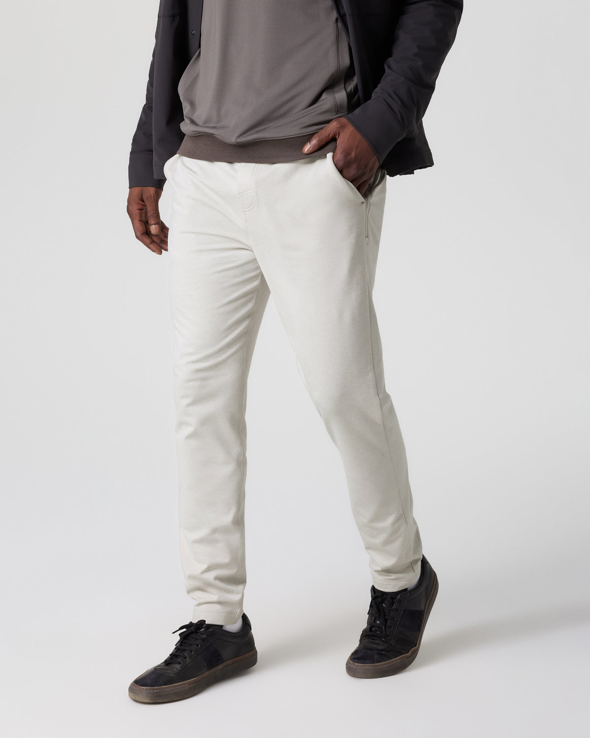 Men Vuori Coronado Pant Men's Salt Heather Zip Up Hoodie