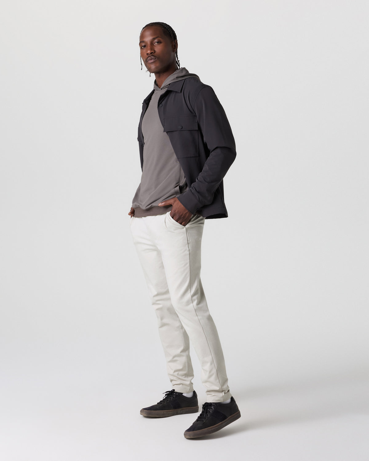 Men Vuori Coronado Pant Men's Salt Heather Zip Up Hoodie