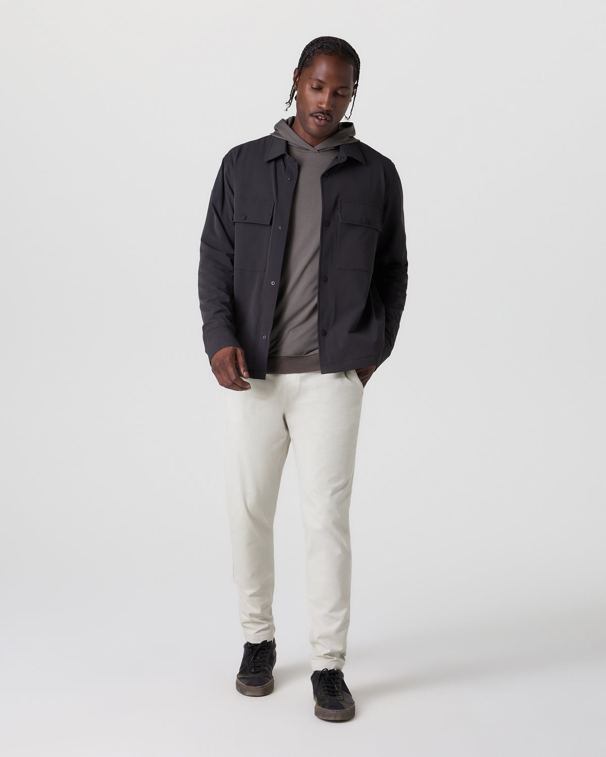 Men Vuori Coronado Pant Men's Salt Heather Zip Up Hoodie
