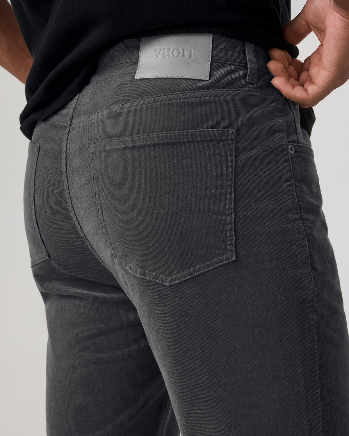 Men Vuori Optimist 5 Pocket Cord Pant Athletic Slim Fit Charcoal