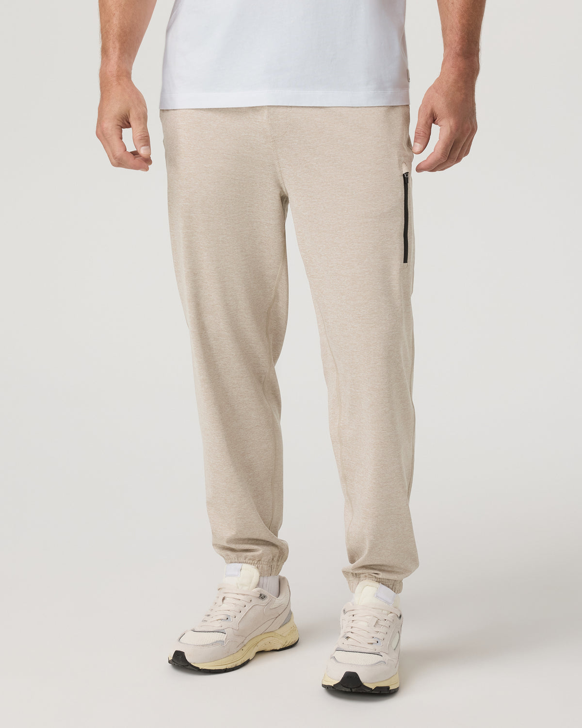 Men Vuori Men's Sunday Performance Sweatpant 28" Toast Heather