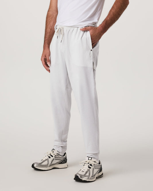 Men Vuori Sunday Mixed Media Jogger 28" Men's Frost Grey Joggers