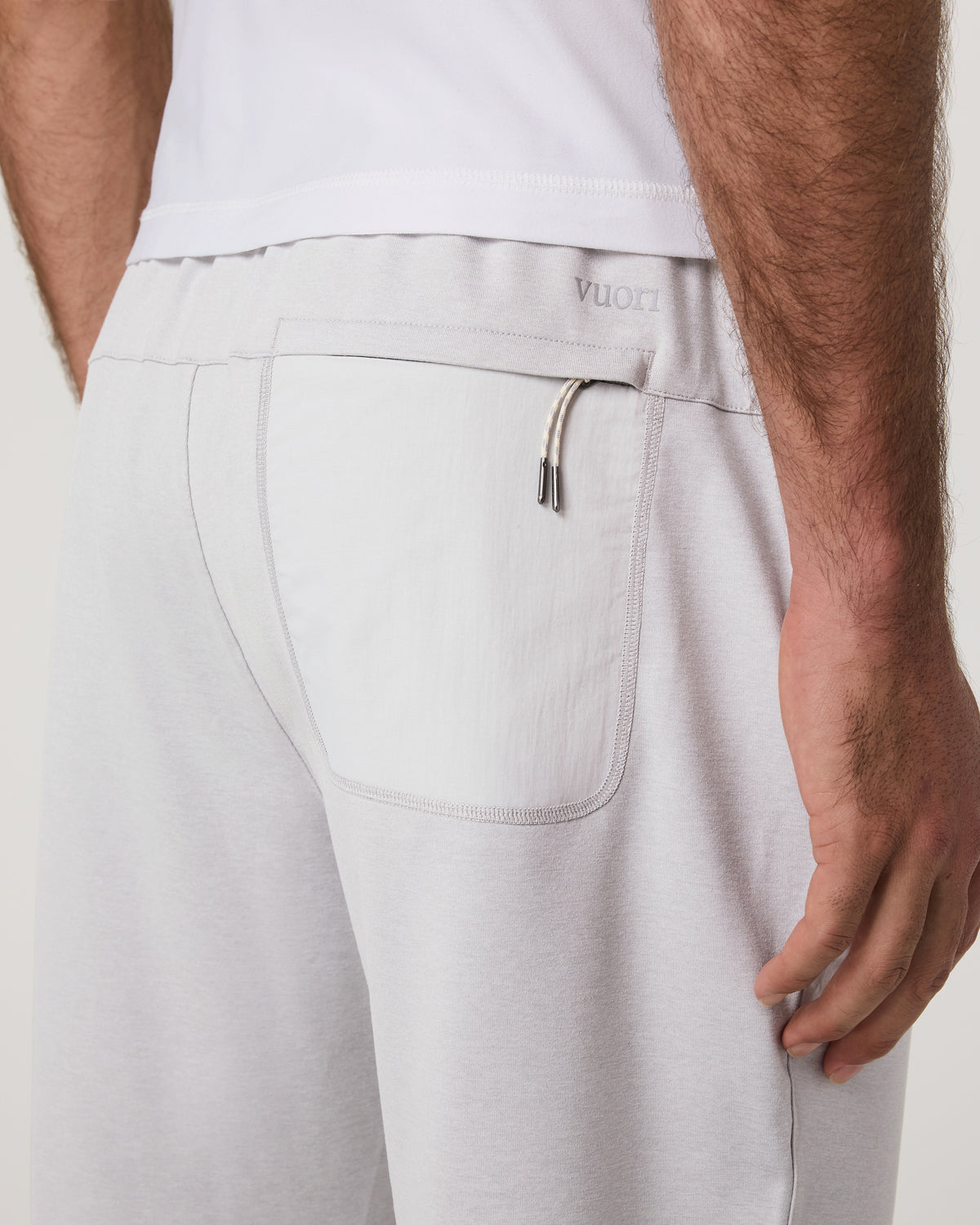 Men Vuori Sunday Mixed Media Jogger 28" Men's Frost Grey Joggers