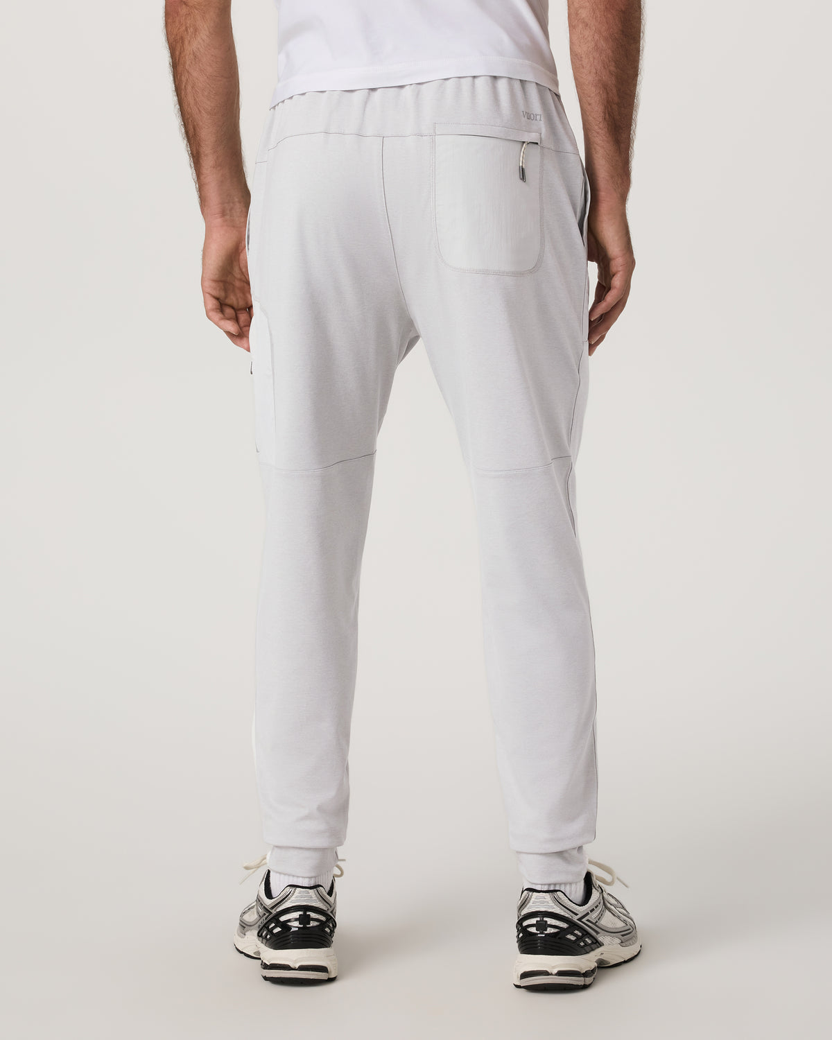 Men Vuori Sunday Mixed Media Jogger 28" Men's Frost Grey Joggers