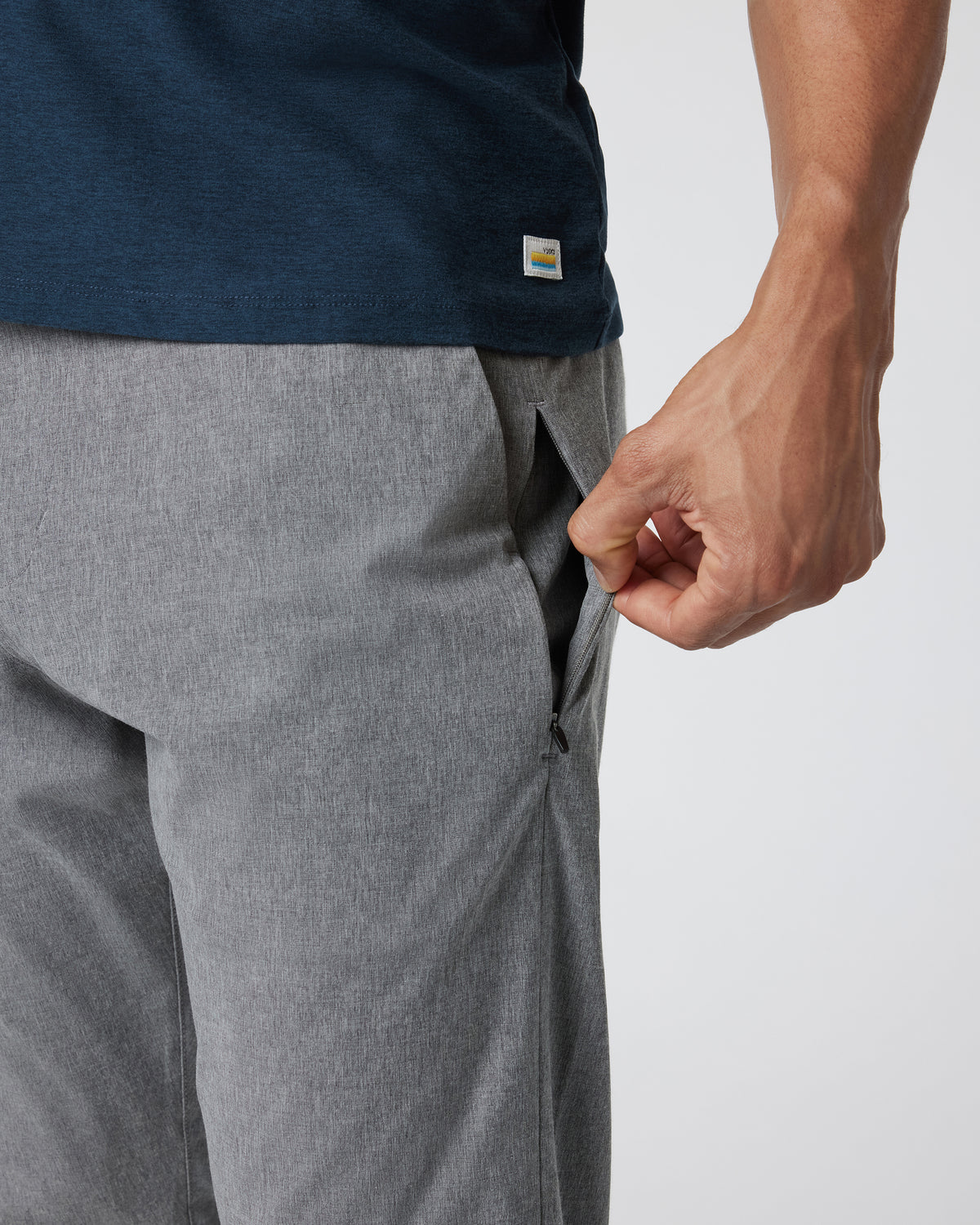 Men Vuori Aim Pant Concrete Grey Tailored Pants