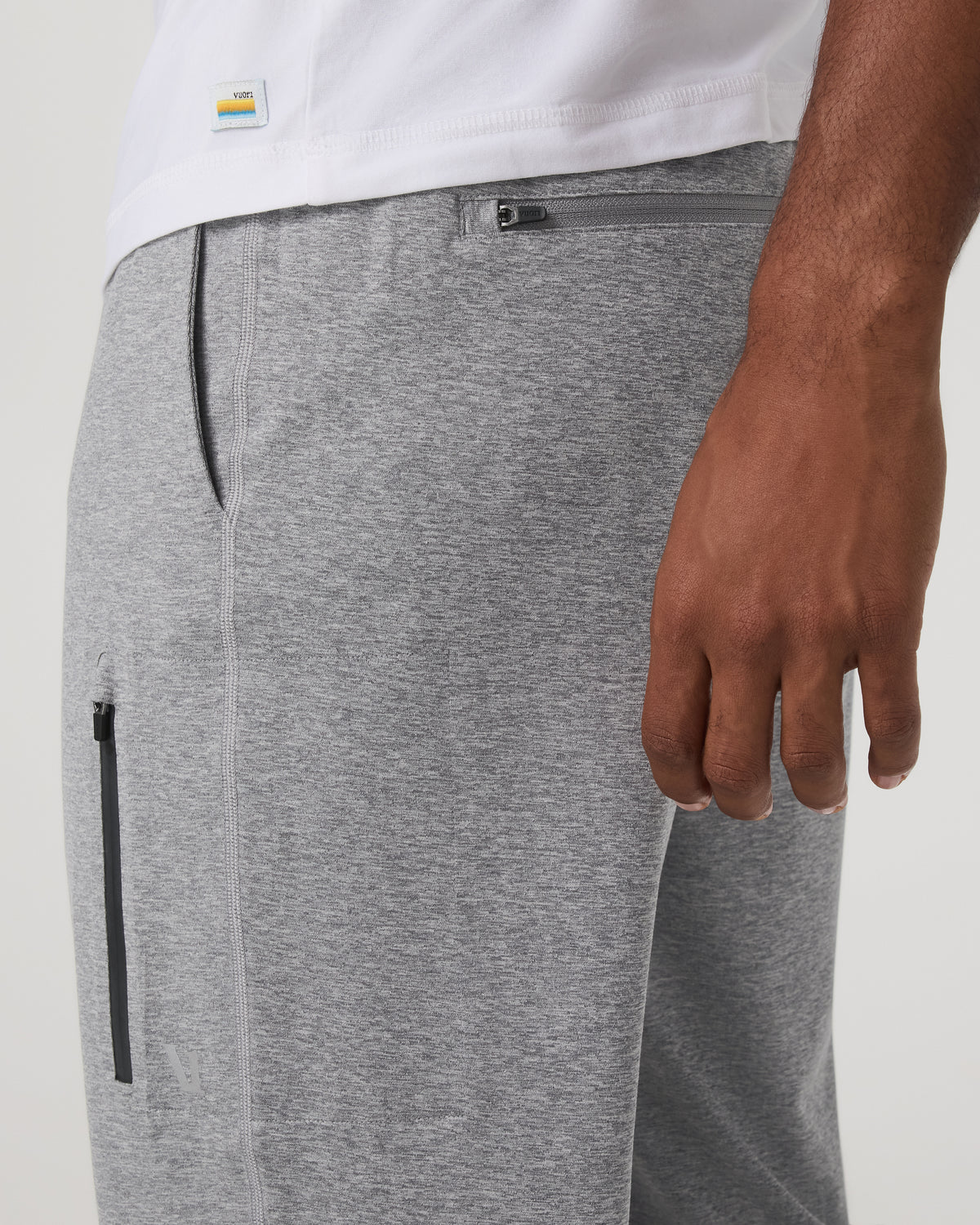 Men Vuori Sunday Performance Sweatpant Classic 30" Grey Heather