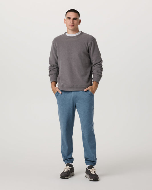 Men Vuori Men's Coronado Sweatpant 28" Pool Blue Heather