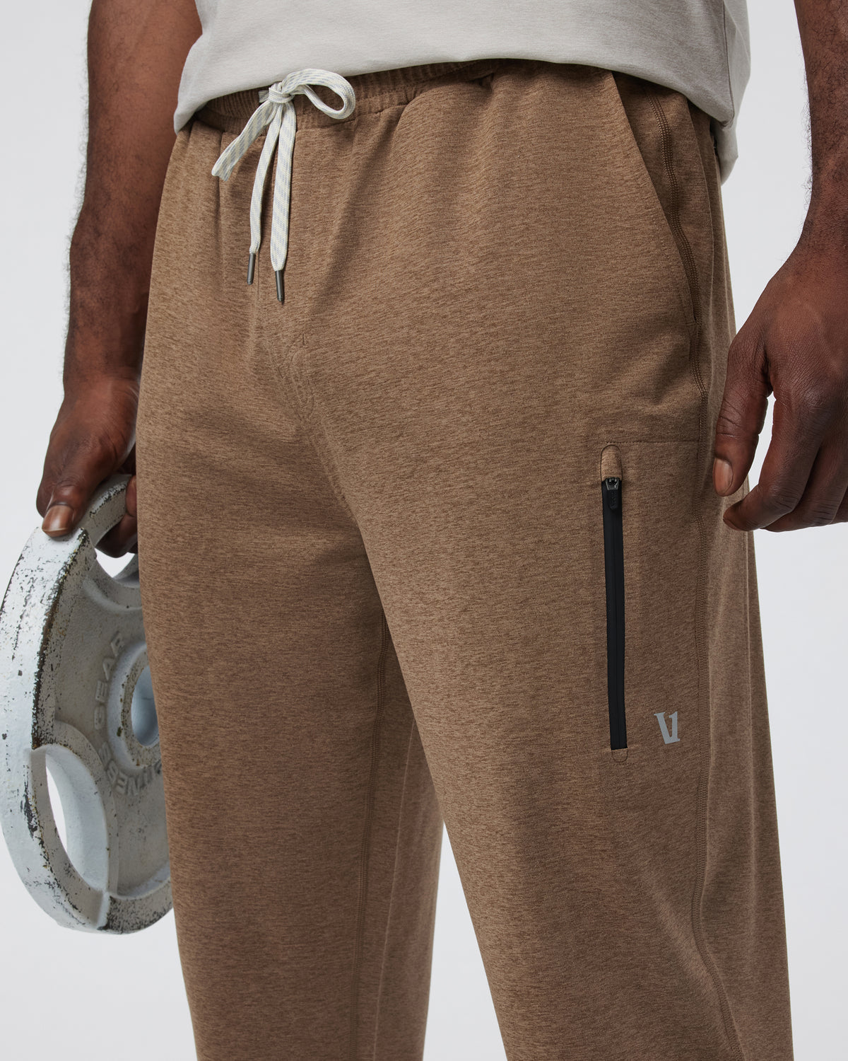 Men Vuori Sunday Performance Track Pant 2.0 Pecan Heather