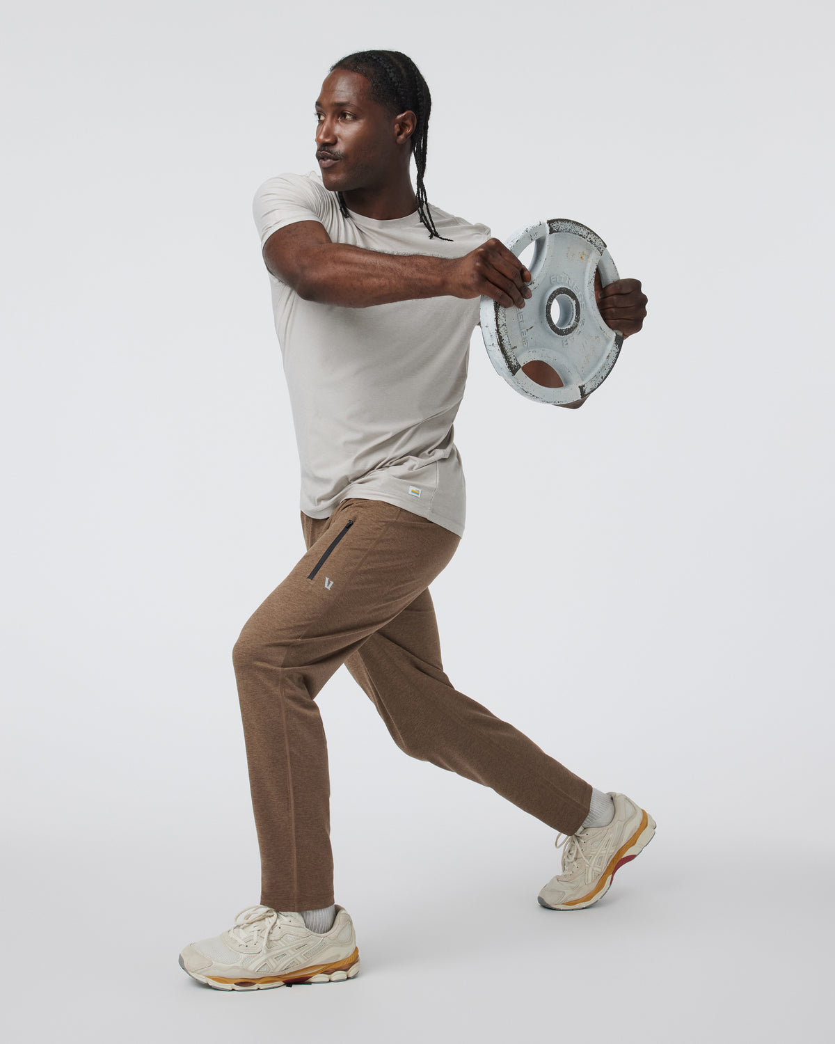 Men Vuori Sunday Performance Track Pant 2.0 Pecan Heather
