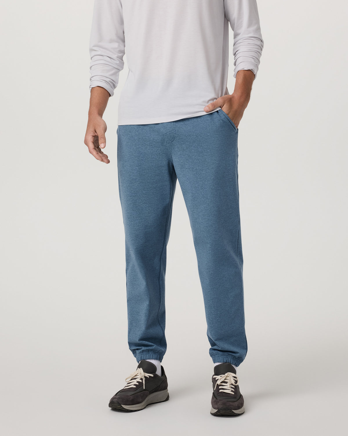 Men Vuori Men's Coronado Sweatpant 30" Pool Blue Heather