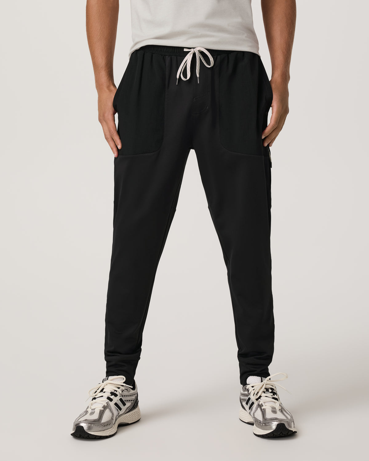 Men Vuori Sunday Mixed Media Jogger 28" Men's Black Joggers