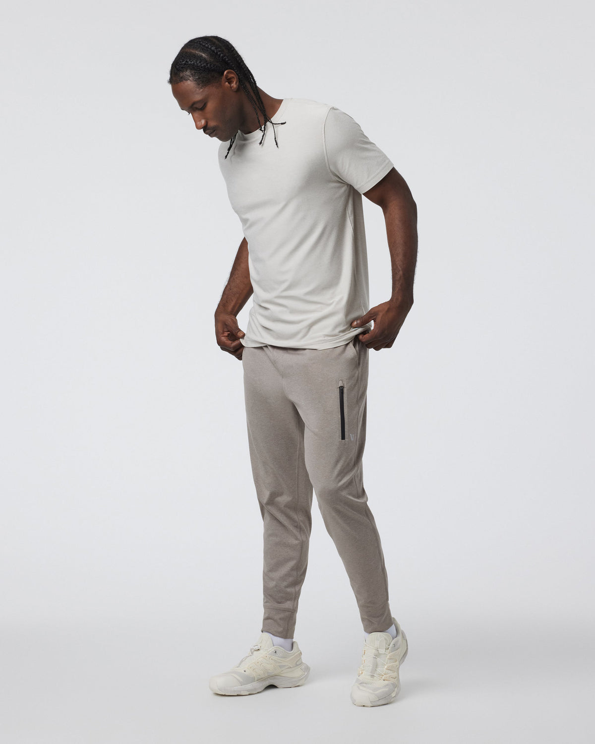 Men Vuori Sunday Performance Jogger Mocha Heather