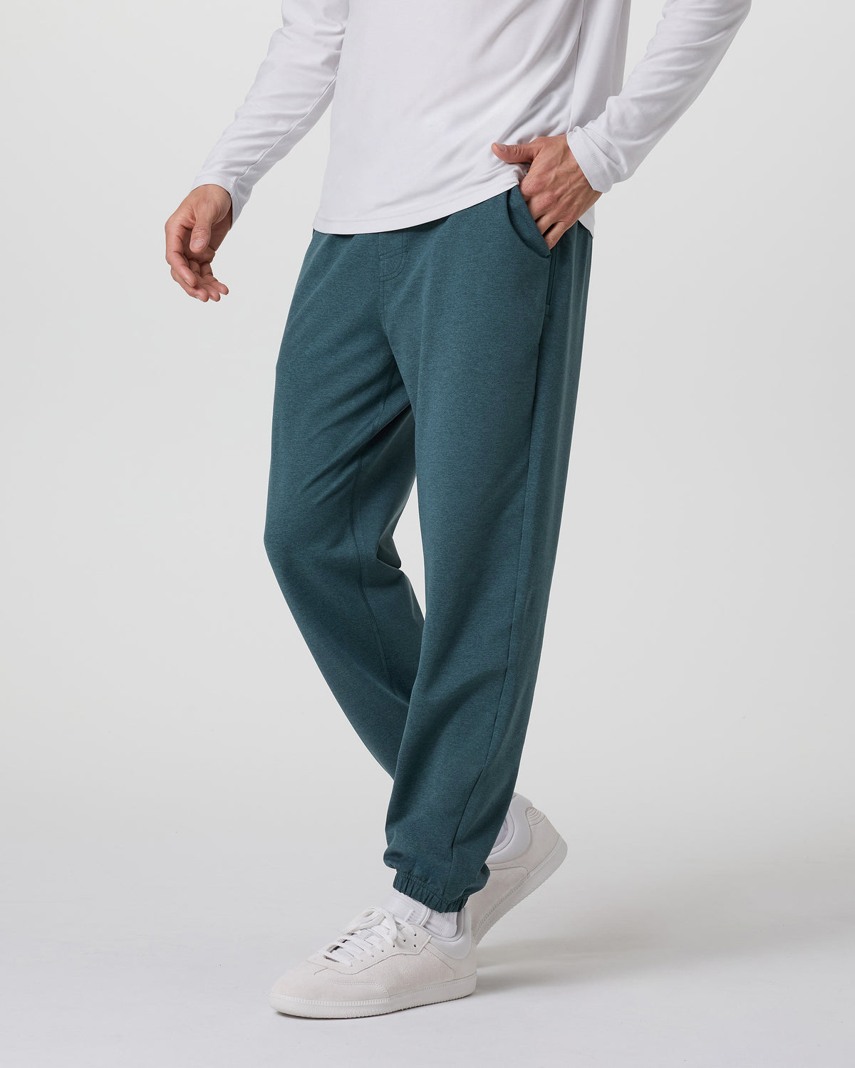 Men Vuori Coronado Performance Sweatpant Classic 28" Deep Sea Heather