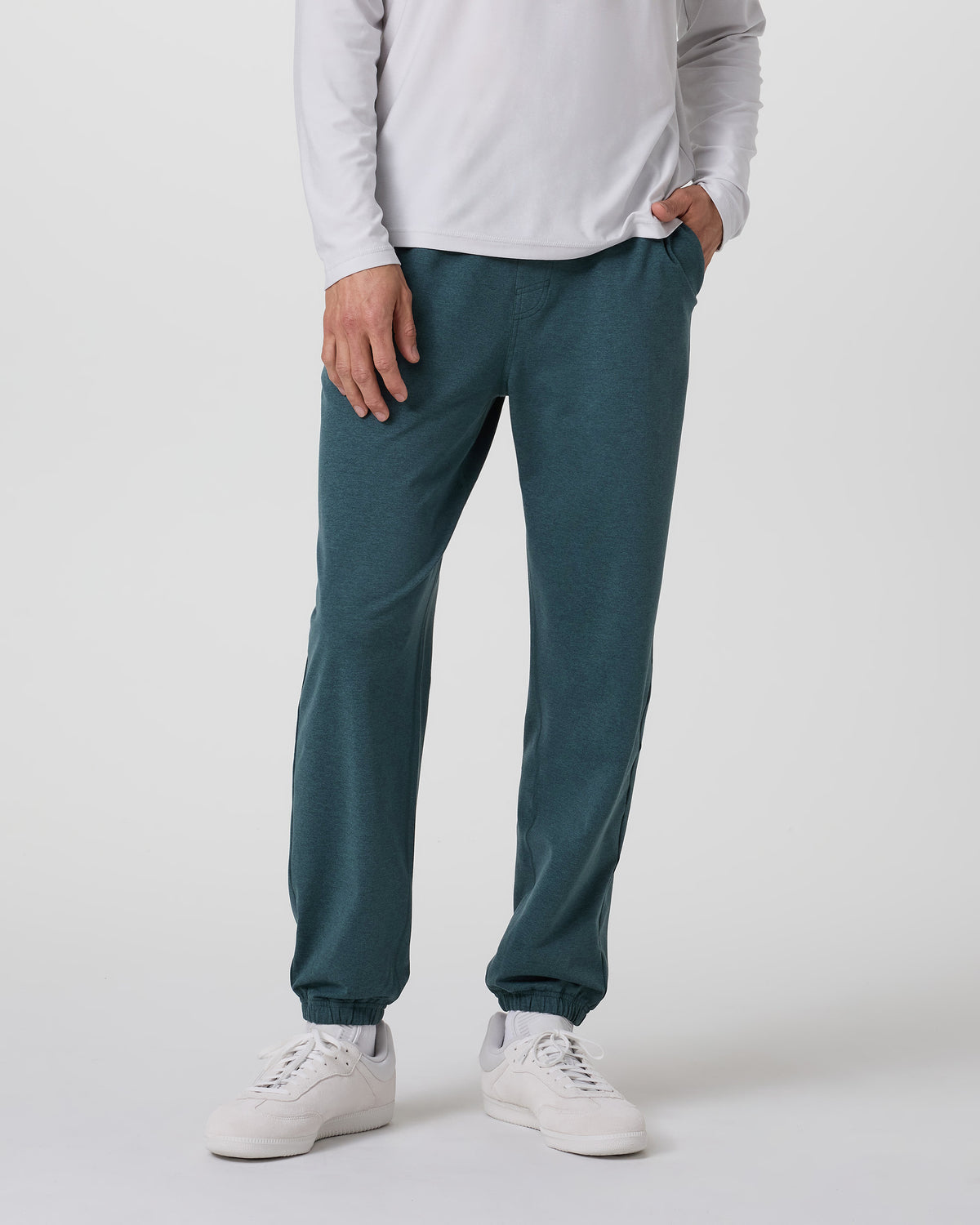 Men Vuori Coronado Performance Sweatpant Classic 28" Deep Sea Heather