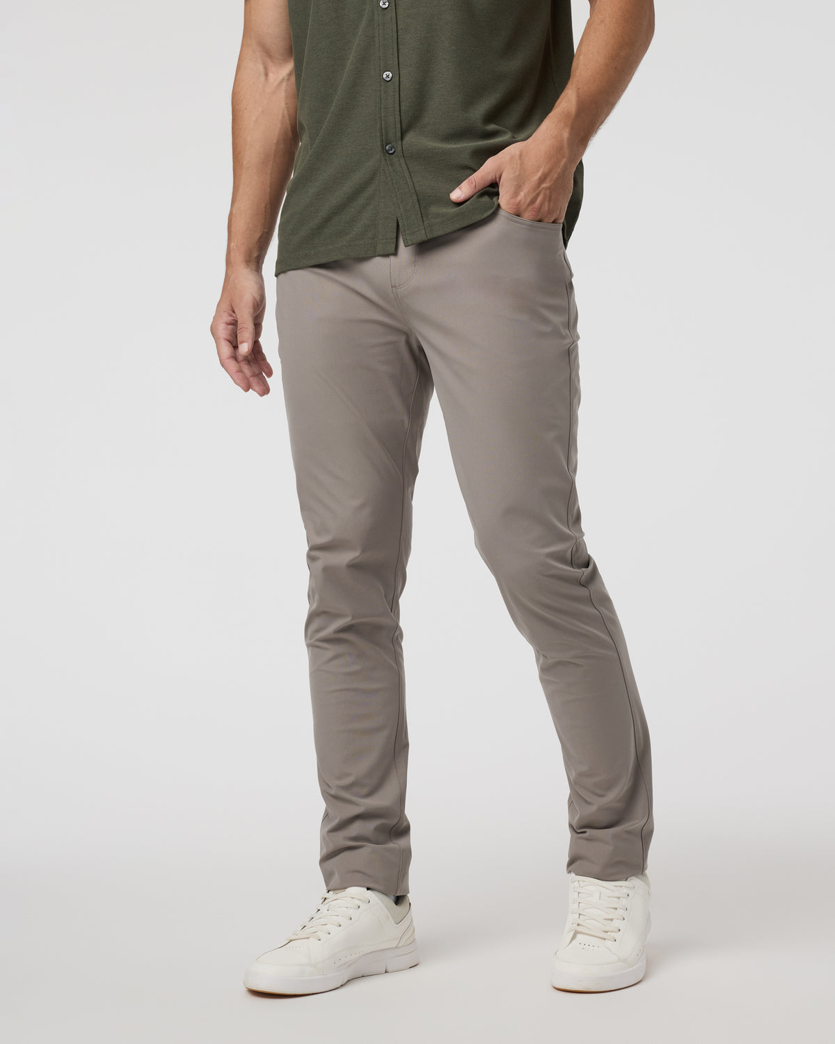 Men Vuori Meta Pant Athletic Slim 32" Mocha 5-Pocket Pants