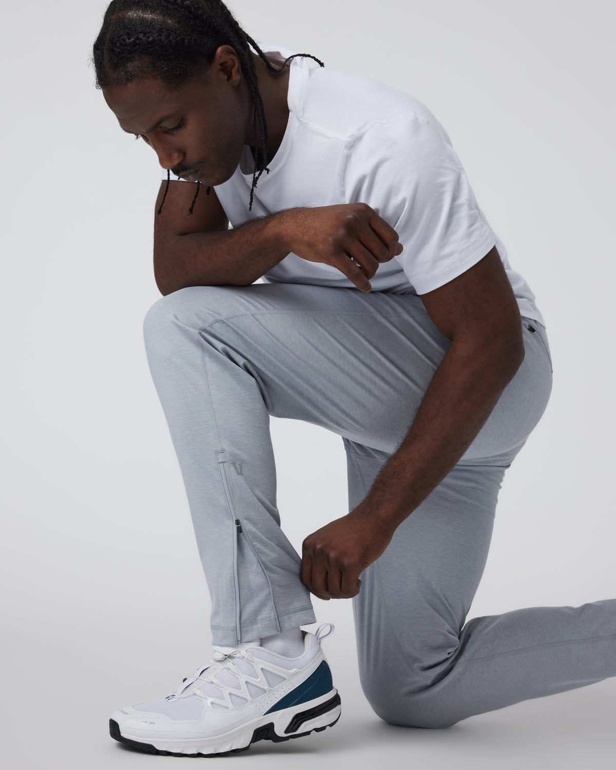 Men Vuori Sunday Performance Track Pant Platinum Heather