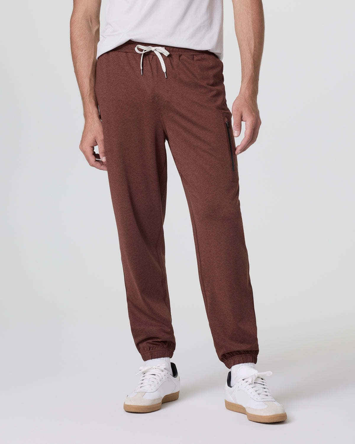 Men Vuori Sunday Performance Sweatpant Classic 30" Burnt Sienna Heather