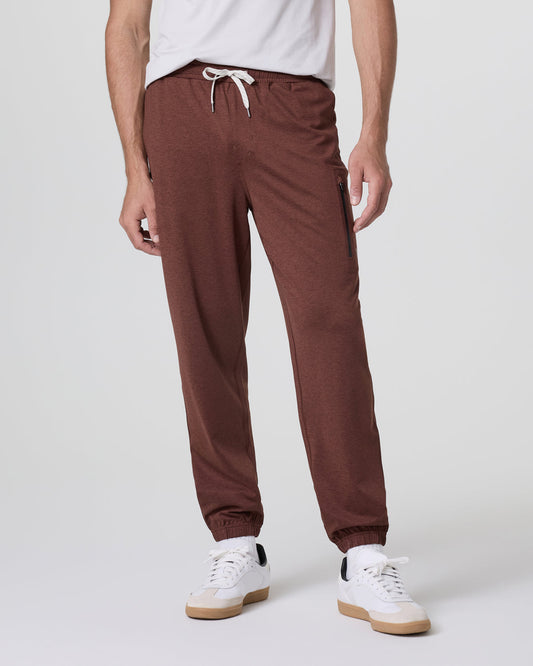 Men Vuori Sunday Performance Sweatpant Classic 30" Burnt Sienna Heather