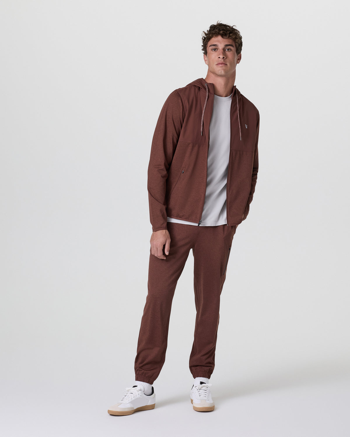 Men Vuori Sunday Performance Sweatpant Classic 30" Burnt Sienna Heather