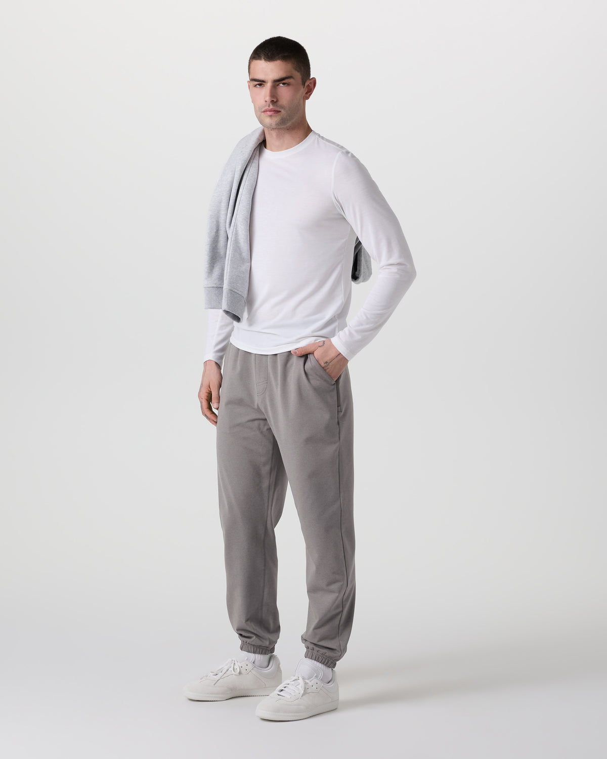 Men Vuori Coronado Performance Sweatpant Classic 28" Dolomite Heather