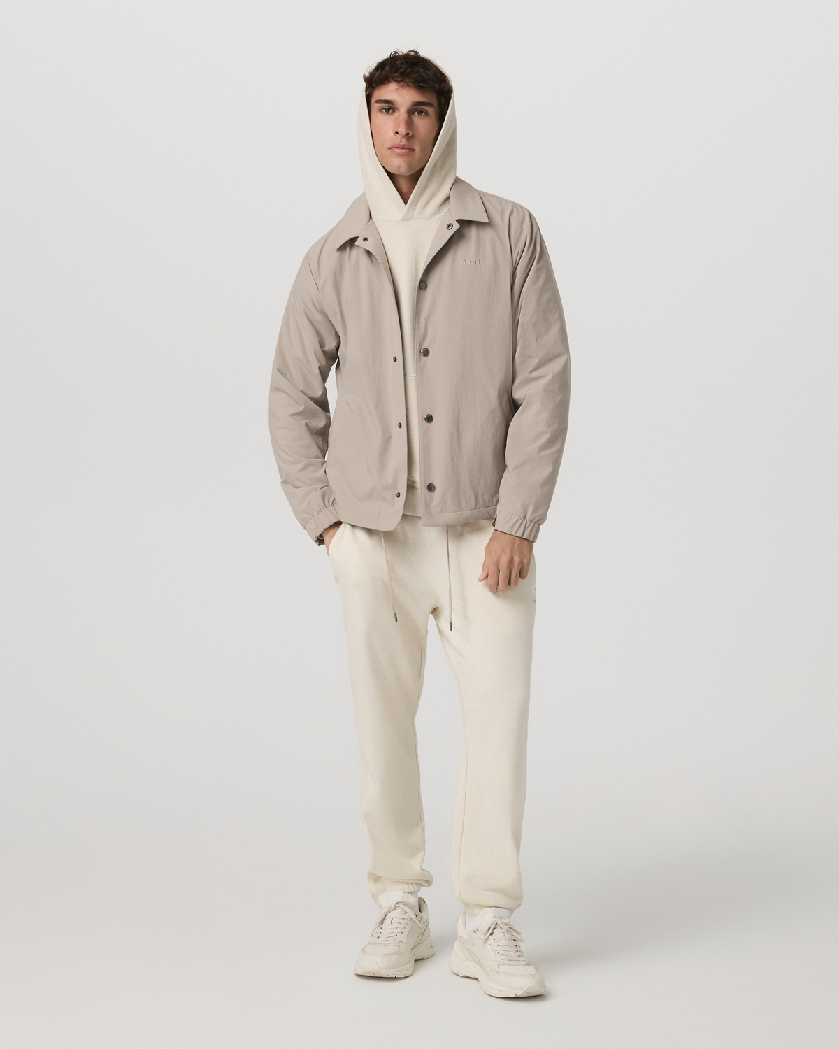 Men Vuori Men's Cypress Vintage Jogger 28" Buttermilk Heather