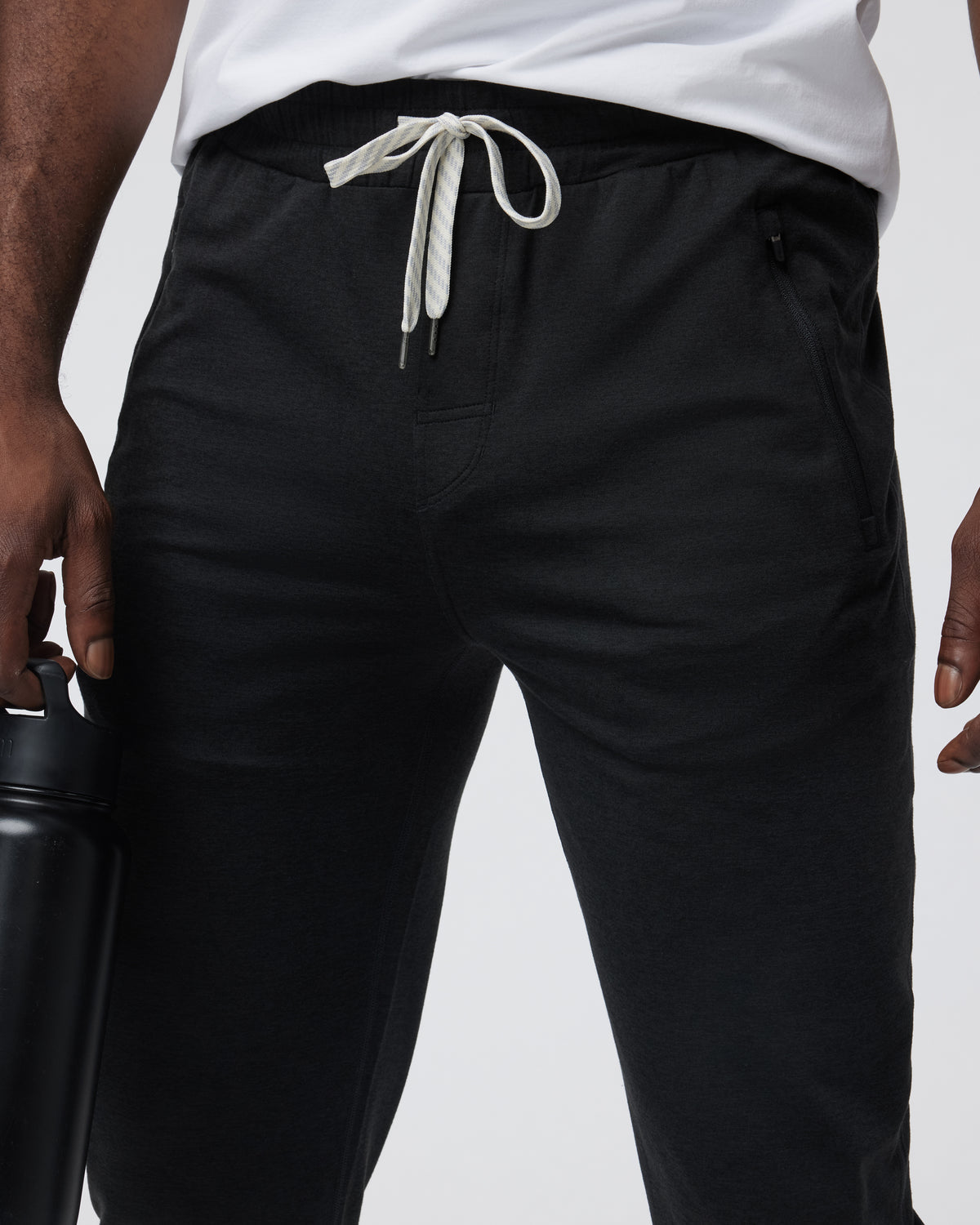 Men Vuori Ponto Performance Jogger Athletic Slim Fit 30" Black Heather