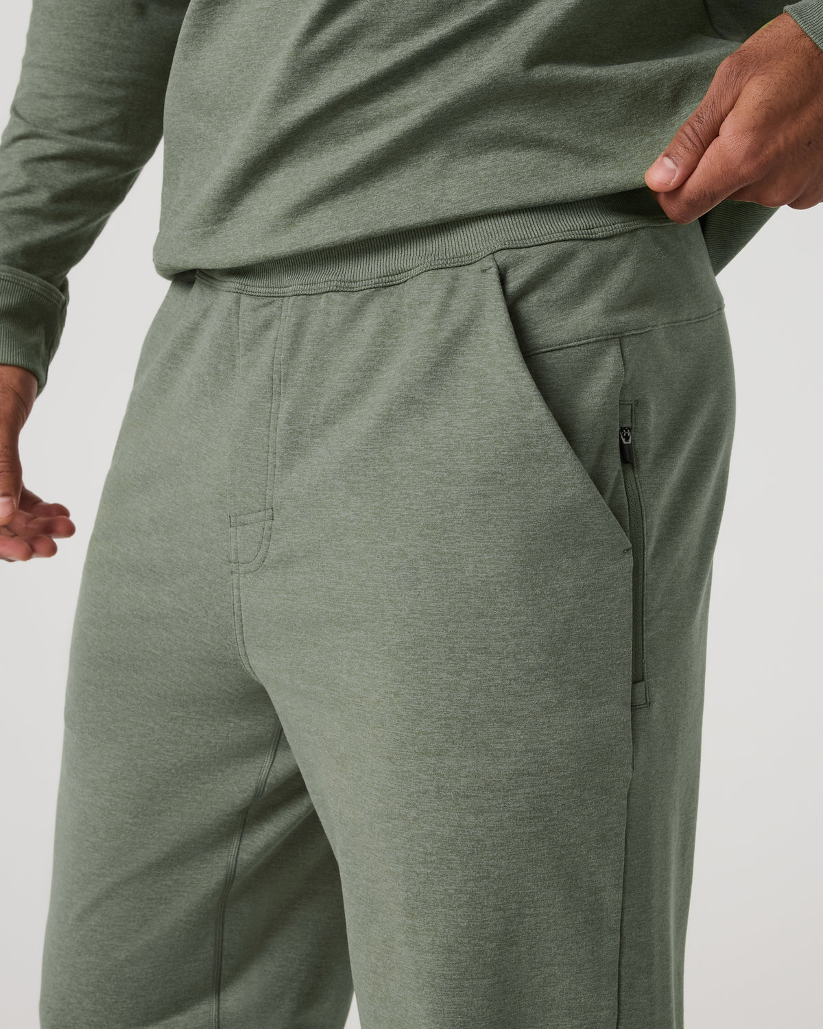 Men Vuori Coronado Sweatpant Men's Light Oregano Heather Pants