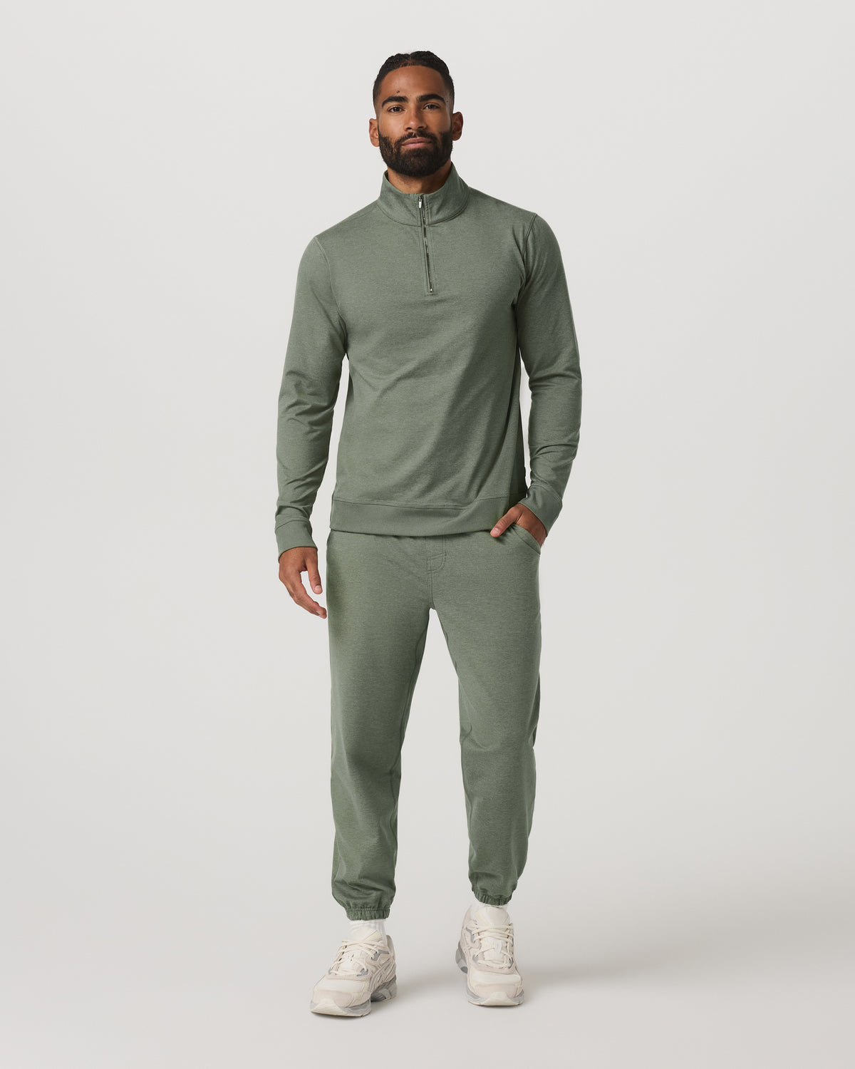 Men Vuori Coronado Sweatpant Men's Light Oregano Heather Pants