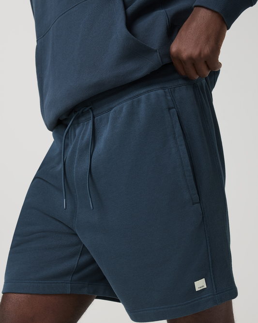 Men Vuori Cypress Vintage Short 7" Men's Ocean Blue Fleece Shorts