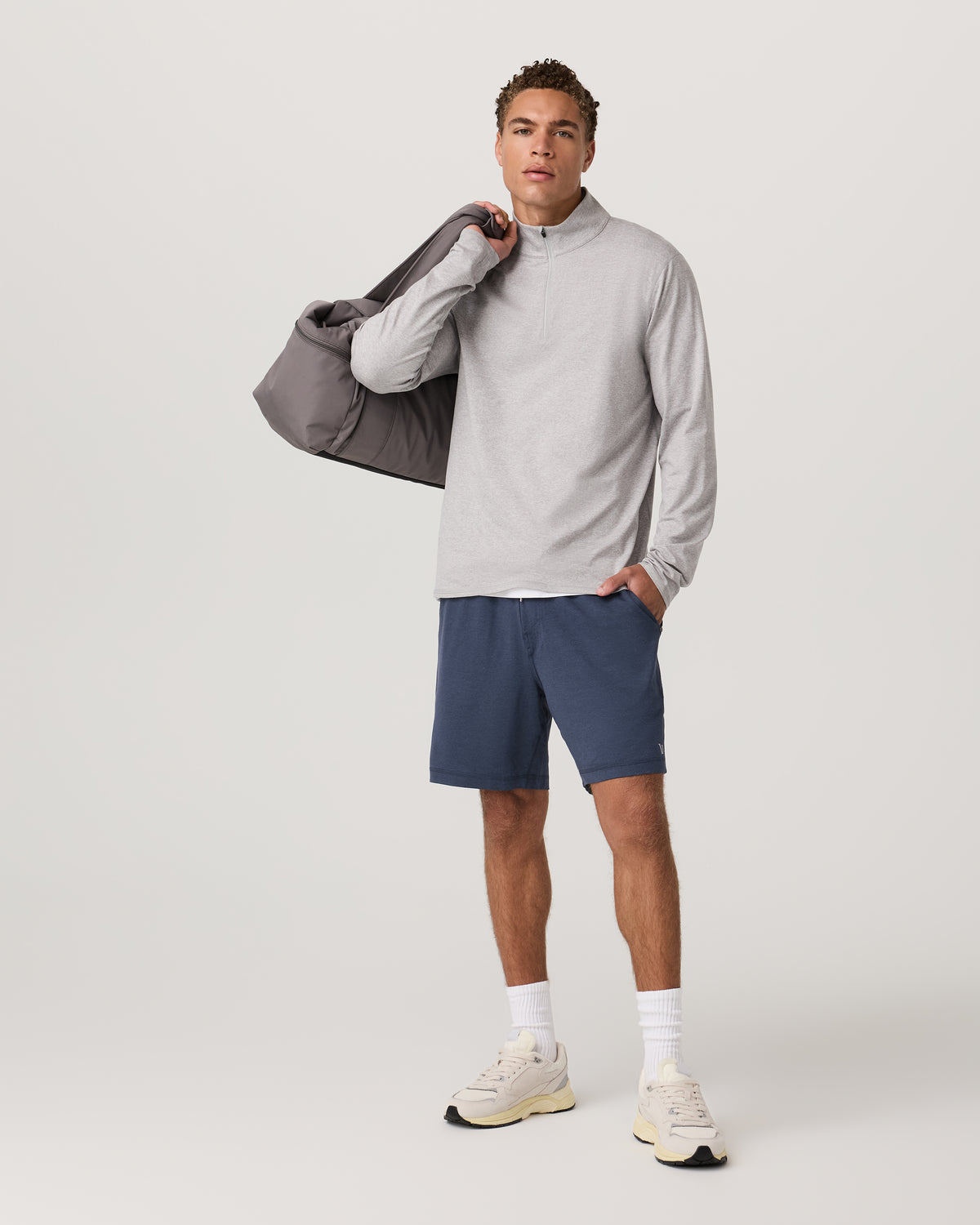 Men Vuori Ponto Performance Short 7" Men's Azure Heather Shorts