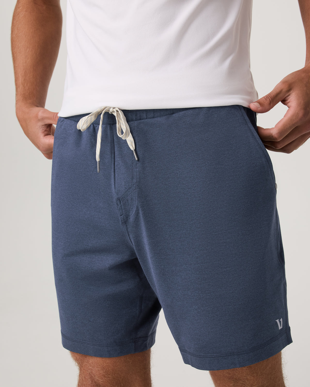 Men Vuori Ponto Performance Short 7" Men's Azure Heather Shorts