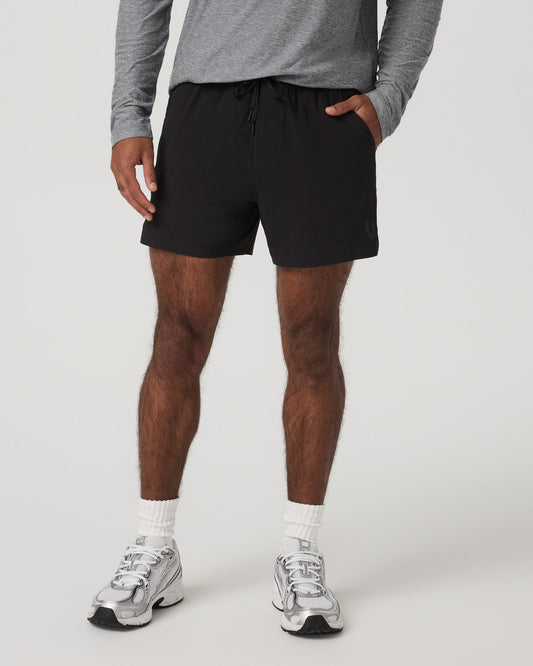 Men Vuori HardKore Short Lined 5" Men's Black Performance Shorts