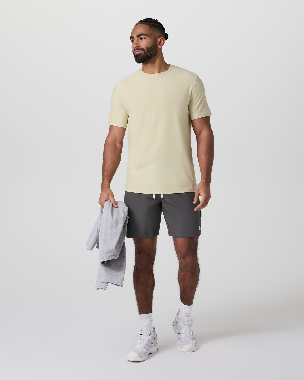 Men Vuori Banks Session Short 7" Dark Pewter