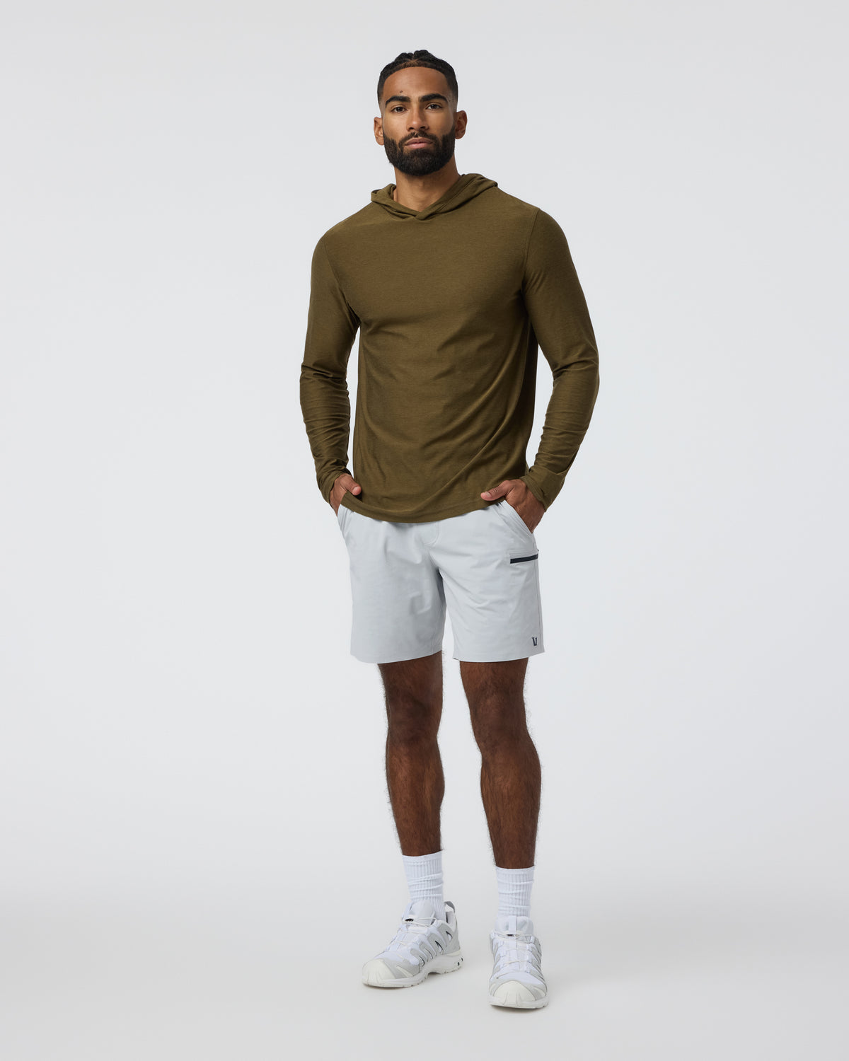 Men Vuori Grafton Short Unlined Classic Fit 7" Sky Grey