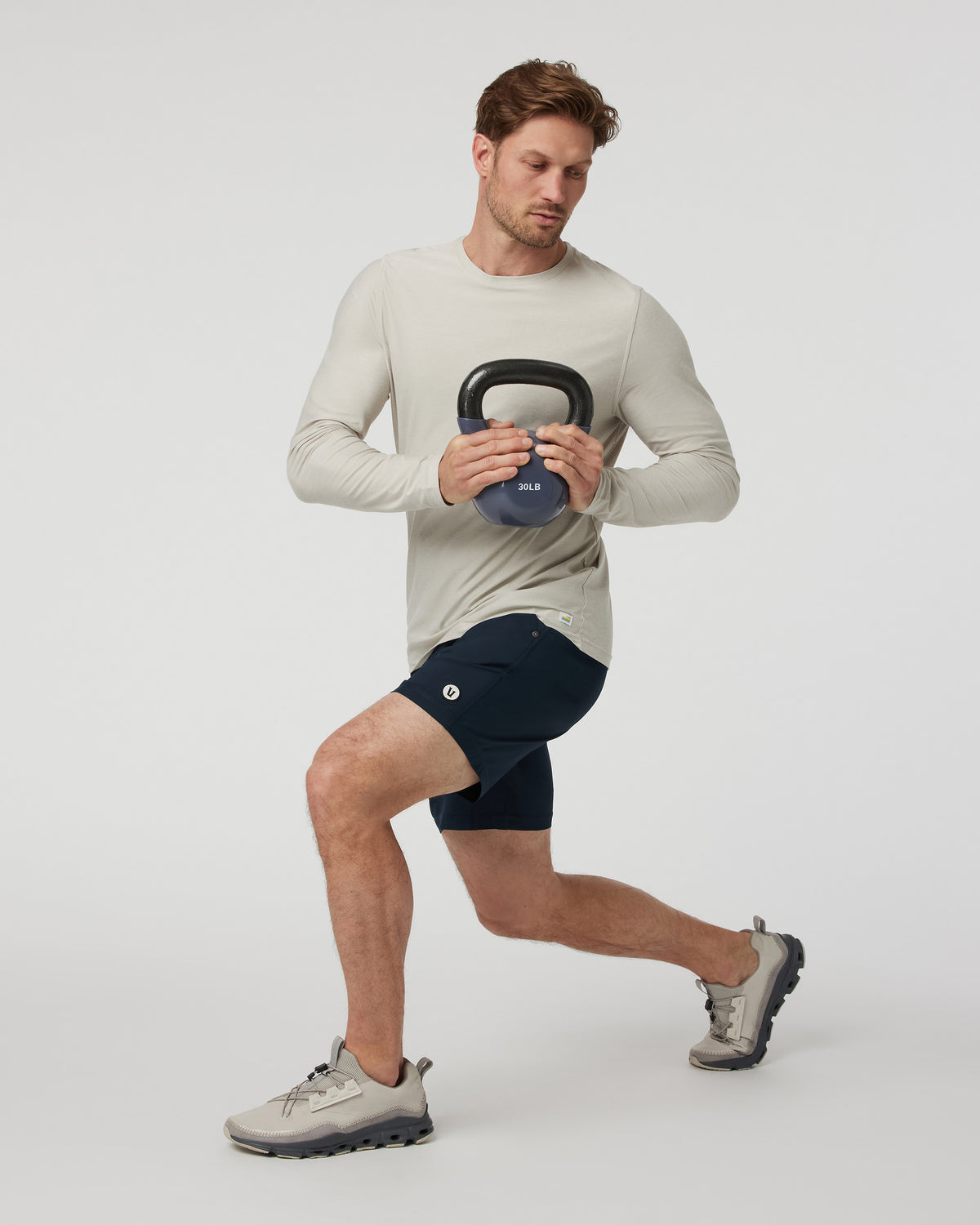 Men Vuori Kore Short Unlined 7" Ink Unlined Athletic Shorts